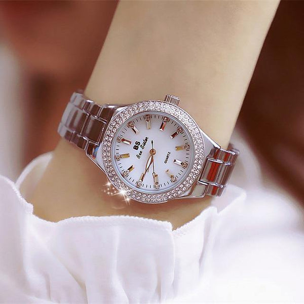 Planet Gates Silver Watch Women Dress Watch Fashion Rose Gold Quartz Watches Female Stainless Steel Wristwatches