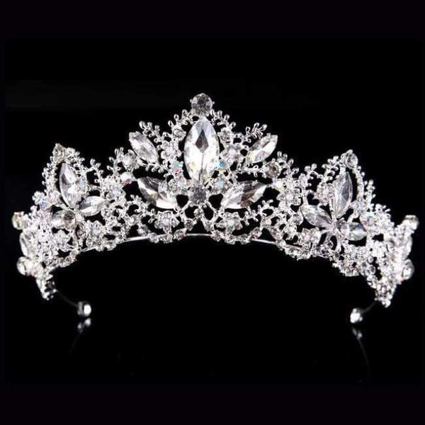 Planet Gates silver Wedding crown queen bridal Tiaras leaf bride crystal princess crown headband Wedding Hair Accessories hair jewelry