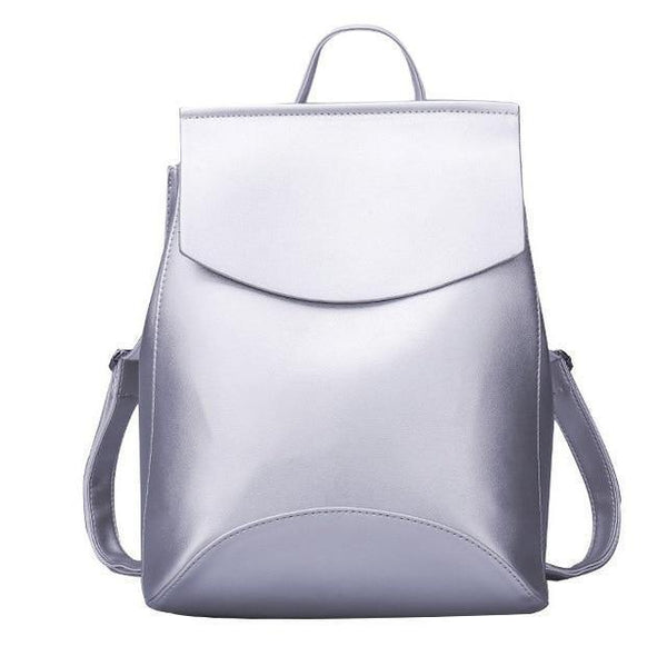 Planet Gates Silver white / China Women Backpack High Quality Youth Leather Backpacks for Teenage Girls Female School Shoulder Bag
