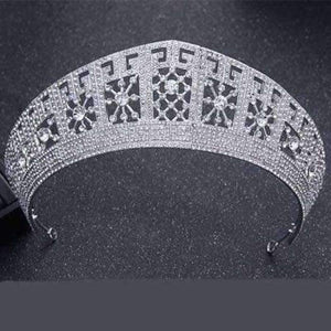 Planet Gates SILVER / White Diverse Silver Crystal Bride Tiara Crown Fashion Pearl Queen Wedding Crown Headpiece Wedding Hair Jewelry Accessories Wholesale