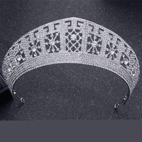 Planet Gates SILVER / White Diverse Silver Crystal Bride Tiara Crown Fashion Pearl Queen Wedding Crown Headpiece Wedding Hair Jewelry Accessories Wholesale
