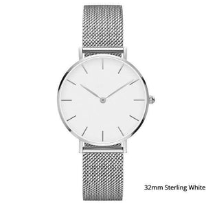 Planet Gates Silver white Fashion Wristwatches Women Milan Stainless Steel Band Lady Quartz Watches Clock Relogio Feminino