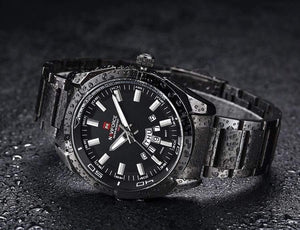 Planet Gates silver white Men Watches Luxury Sport Quartz 30M Waterproof Watches Men's Stainless Steel Band Auto Date Wristwatches Relojes