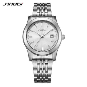 Planet Gates Silver White Men Watches Top Luxury Brand SINOBI Women's Quartz Watch Male Clock Ladies Wristwatch Fashion lover Watch Gift