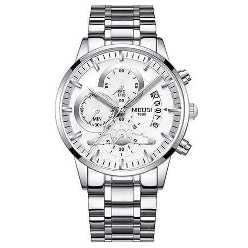 Planet Gates Silver White Mens Watches Top Luxury Brand Men Gold Watch Men Relogio Masculino Military Army Analog Quartz Wristwatch Montre Homme