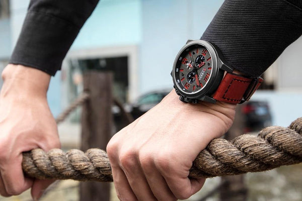 Planet Gates silver white Mens Watches Top Luxury Brand Waterproof Sport Wrist Watch Chronograph Quartz Military Genuine Leather Relogio Masculino