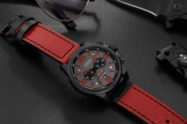 Planet Gates silver white Mens Watches Top Luxury Brand Waterproof Sport Wrist Watch Chronograph Quartz Military Genuine Leather Relogio Masculino