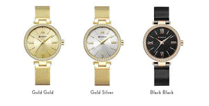 Planet Gates silver white Women's Bracelet Watches Rhinestones Case Shell Surface Ladies Clock black Stainless Steel Watchband