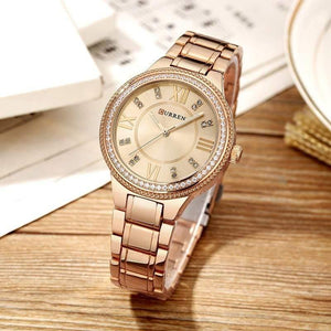 Planet Gates silver Women's Casual Watches Waterproof Wristwatch Women Fashion Dress Rhinestone Stainless Steel Ladies Clock