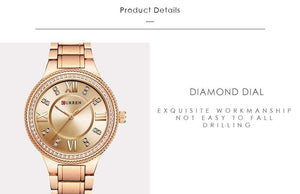 Planet Gates silver Women's Casual Watches Waterproof Wristwatch Women Fashion Dress Rhinestone Stainless Steel Ladies Clock