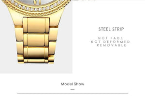 Planet Gates silver Women's Casual Watches Waterproof Wristwatch Women Fashion Dress Rhinestone Stainless Steel Ladies Clock