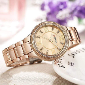 Planet Gates silver Women's Casual Watches Waterproof Wristwatch Women Fashion Dress Rhinestone Stainless Steel Ladies Clock