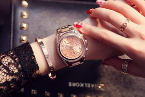 Planet Gates Silver Women's Watches Rose Gold Watch Women Watches Luxury Diamond Ladies Watch Saat Clock relogio feminino reloj mujer