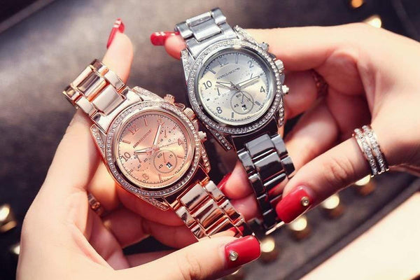 Planet Gates Silver Women's Watches Rose Gold Watch Women Watches Luxury Diamond Ladies Watch Saat Clock relogio feminino reloj mujer