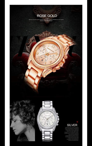 Planet Gates Silver Women's Watches Rose Gold Watch Women Watches Luxury Diamond Ladies Watch Saat Clock relogio feminino reloj mujer