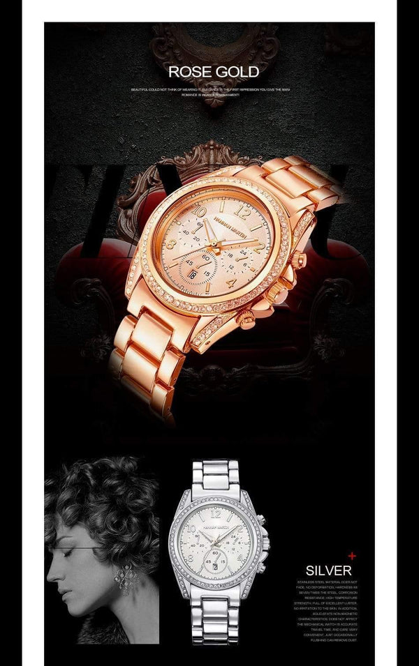 Planet Gates Silver Women's Watches Rose Gold Watch Women Watches Luxury Diamond Ladies Watch Saat Clock relogio feminino reloj mujer