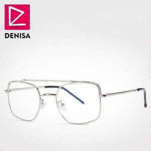 Planet Gates SilverFrame ClearLen DENISA 2018 Optical Spectacle Frame Clear Lens Square Eyeglasses Frame Women/Men Brand Designer Eyewear Oculos G23041