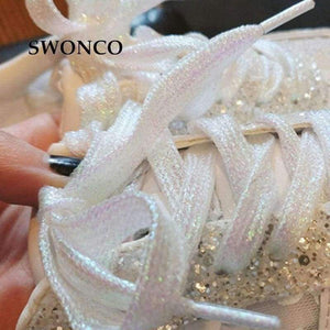 Planet Gates Silvery / 35 SWONCO Women's Vulcanize Shoes 2018 Summer Breathable Mesh Fashion Sequin Girl Sneakers Women Shoes High Heel Platform Sneakers
