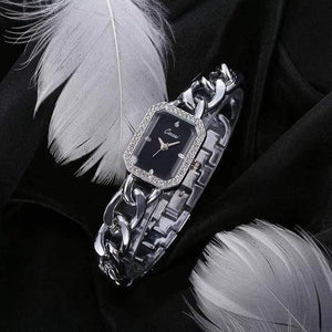 Planet Gates silvery Women Watch Luxury Fashion Quartz-watch Women Casual Chain Bracelet Wristwatches Reloj Mujer Montre Femme