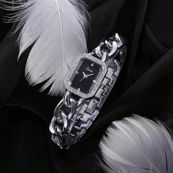 Planet Gates silvery Women Watch Luxury Fashion Quartz-watch Women Casual Chain Bracelet Wristwatches Reloj Mujer Montre Femme