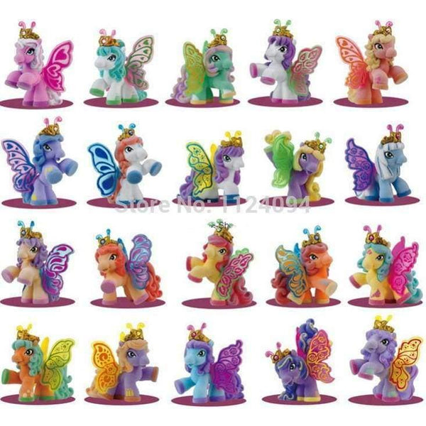 Planet Gates Simba Filly Butterfly Witchy Stars Unicorn ect. Toy Little Horse 3CM Mini Horses Kids Animal Action Dolls 10pcs/lot