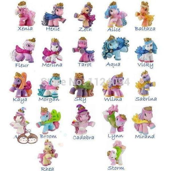 Planet Gates Simba Filly Butterfly Witchy Stars Unicorn ect. Toy Little Horse 3CM Mini Horses Kids Animal Action Dolls 10pcs/lot