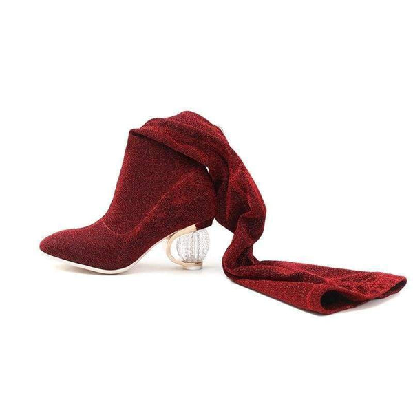 Planet Gates SIMLOVEYO Women Boots Stretch Slim Thigh High Boots female Sexy Over the Knee Boots High Heel Shoes Botas feminino mujer  B706