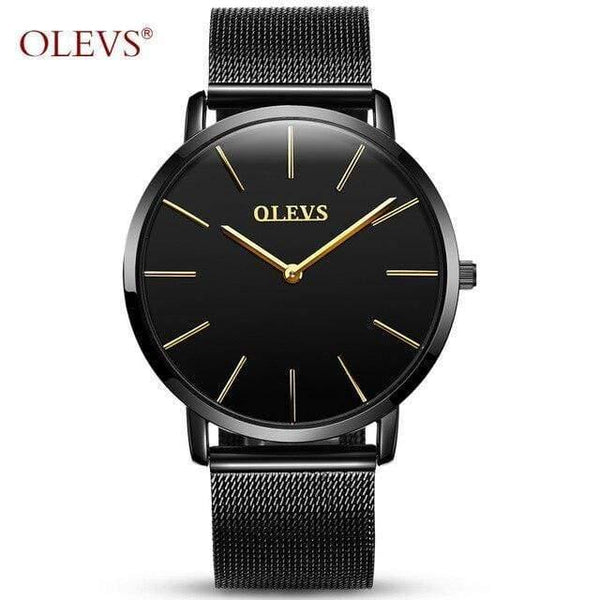 Planet Gates Simple men black Watch Men Women watches OLEVS Luxury brand Quartz High quality relogio masculino Ultrathin Clock Unisex Lovers watch saat