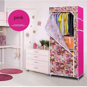 Planet Gates Simple Non-Woven Fabric Wardrobes Clothe Storage Portable Lockers Closet Sundries Dust-Proof Storage Cabinet Furniture Bedroom