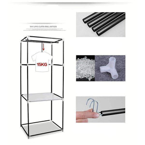 Planet Gates Simple Non-Woven Fabric Wardrobes Clothe Storage Portable Lockers Closet Sundries Dust-Proof Storage Cabinet Furniture Bedroom