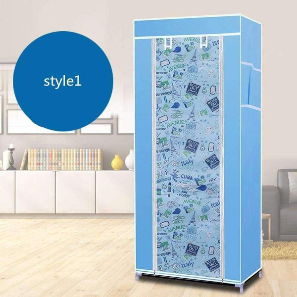 Planet Gates Simple Non-Woven Fabric Wardrobes Clothe Storage Portable Lockers Closet Sundries Dust-Proof Storage Cabinet Furniture Bedroom