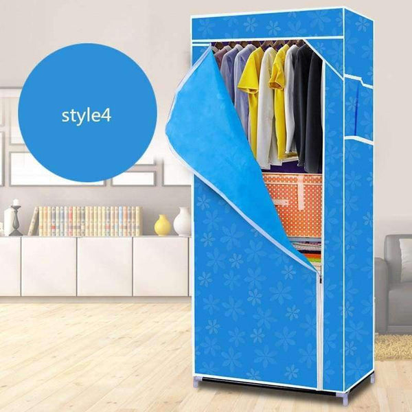 Planet Gates Simple Non-Woven Fabric Wardrobes Clothe Storage Portable Lockers Closet Sundries Dust-Proof Storage Cabinet Furniture Bedroom