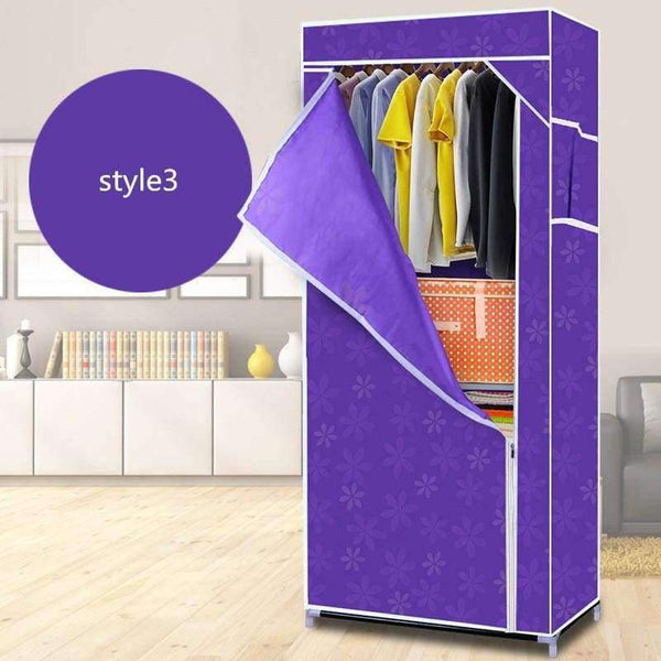 Planet Gates Simple Non-Woven Fabric Wardrobes Clothe Storage Portable Lockers Closet Sundries Dust-Proof Storage Cabinet Furniture Bedroom