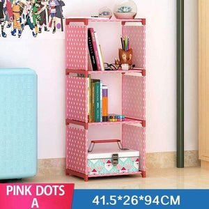Planet Gates Simple Nonwoven Fabric Bookshelf Multi-functional Closet Storage Cabinet Folding Assembled Exquisite Book Shelf for home decor