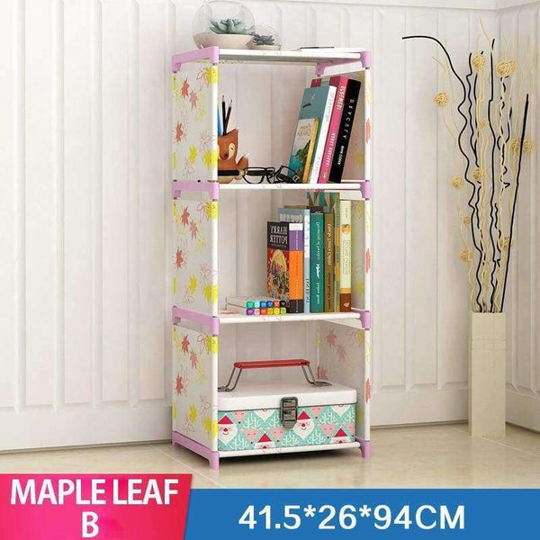 Planet Gates Simple Nonwoven Fabric Bookshelf Multi-functional Closet Storage Cabinet Folding Assembled Exquisite Book Shelf for home decor
