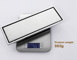 Planet Gates Simple Style Drain 30*11 Rectangle Invisible Kitchen Filter Strainer Drain Bathroom Shower Drain Bathroom AccessoriesY38090 (Y38090)