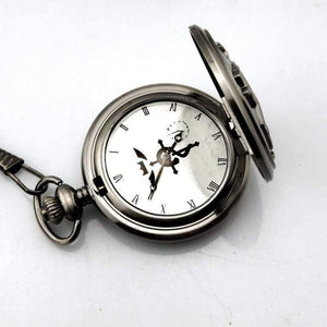 Planet Gates Simple style no box Pocket Watch Men's Quartz Watch Cosplay Edward Elric with Chain Anime Boy Gift Relogio Masculino