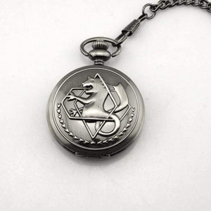 Planet Gates Simple style no box Pocket Watch Men's Quartz Watch Cosplay Edward Elric with Chain Anime Boy Gift Relogio Masculino