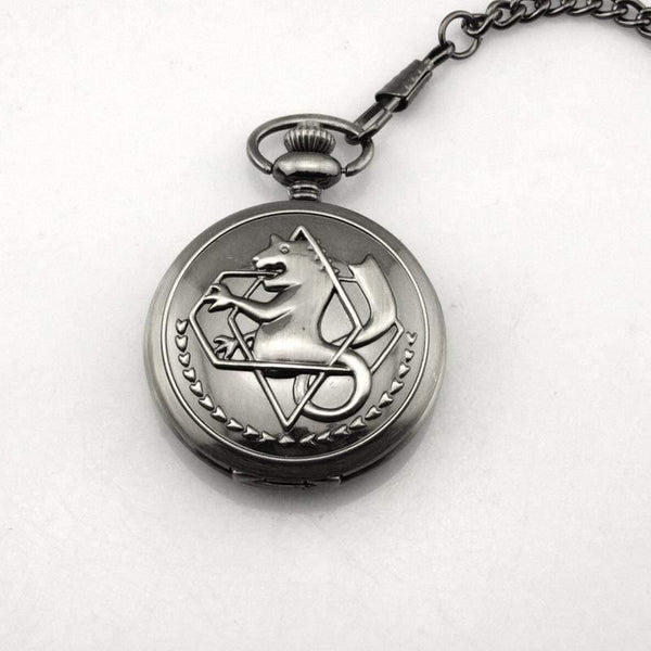 Planet Gates Simple style no box Pocket Watch Men's Quartz Watch Cosplay Edward Elric with Chain Anime Boy Gift Relogio Masculino