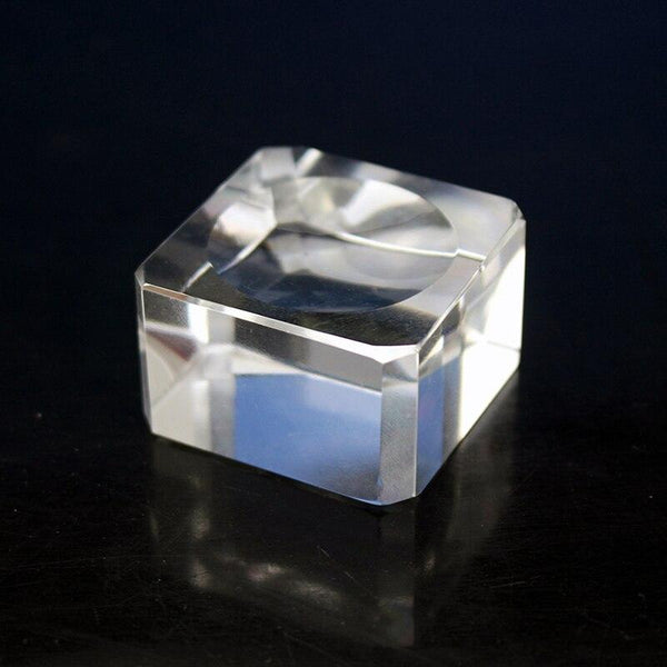Planet Gates Simple Transparent Crystal Display Square Base Table Holder Stand Home Decor Ornament Glass Ball Bracket