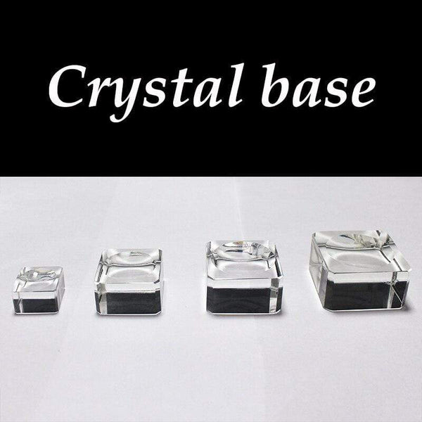 Planet Gates Simple Transparent Crystal Display Square Base Table Holder Stand Home Decor Ornament Glass Ball Bracket