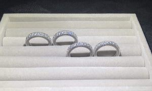 Planet Gates Simulated Diamond platinum Solid Sterling 925 Silver Wedding Band Eternity Ring Jewelry Wholesale