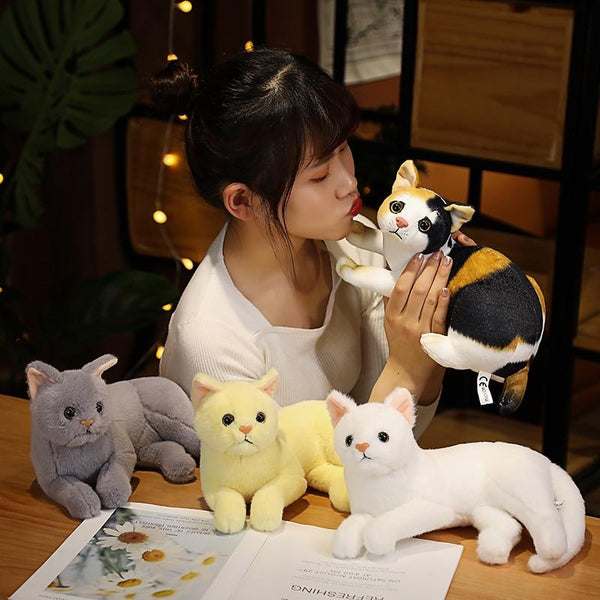 Planet Gates Simulation Pillow Cat Plush Toys Realistic Animal Pet Children Home Decoration Holiday Christmas Gift