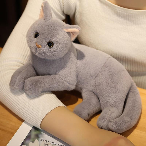Planet Gates Simulation Pillow Cat Plush Toys Realistic Animal Pet Children Home Decoration Holiday Christmas Gift
