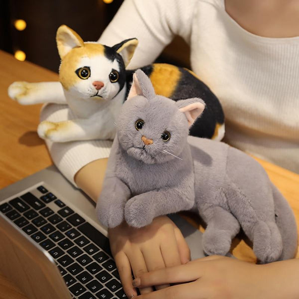 Planet Gates Simulation Pillow Cat Plush Toys Realistic Animal Pet Children Home Decoration Holiday Christmas Gift