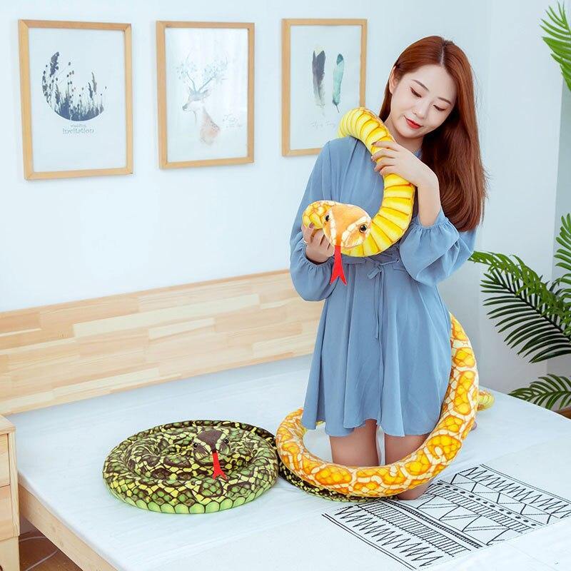 Simulation Snake Stuffed Dolls Soft Cute Snake Plush Toys For Games Popular Fashion Home Decor Plush Toy Child Game Stuff Doll