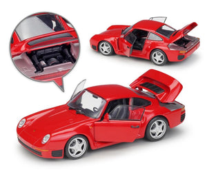 Planet Gates Simulator Welly Diecast Model Car 1:24 Scale Porsche 959 Classic Sports Car Metal Alloy Race Toy Car For Boy Gift Collection