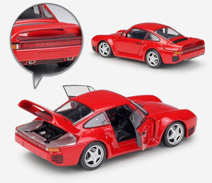 Planet Gates Simulator Welly Diecast Model Car 1:24 Scale Porsche 959 Classic Sports Car Metal Alloy Race Toy Car For Boy Gift Collection