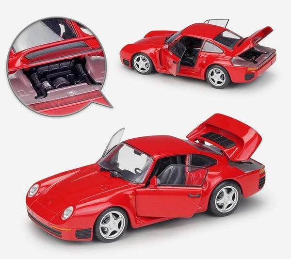 Planet Gates Simulator Welly Diecast Model Car 1:24 Scale Porsche 959 Classic Sports Car Metal Alloy Race Toy Car For Boy Gift Collection
