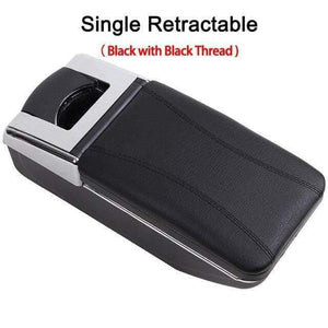 Planet Gates Single All Black / Russian Federation Nissan Terrano 3 armrest box universal car BRV center console caja  modification accessories double raised with USB